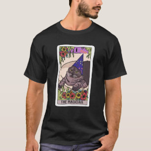 Camiseta O Mago Cartão Tarot Gato Engraçado Amante Mago Mag