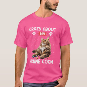 Camiseta O Maine Coon Aproxima-Se do meu gato de capim.