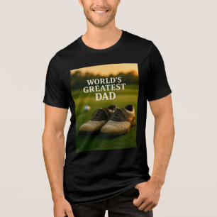 Camiseta O maior Pai do mundo - Calçados de golfe ao pôr do