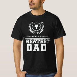 Camiseta O maior PAI do mundo, o amor da família do troféu