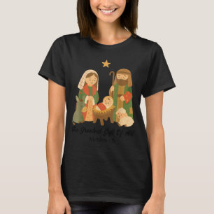 Camiseta O Maior Presente de Todos Presépio Jesus Menino