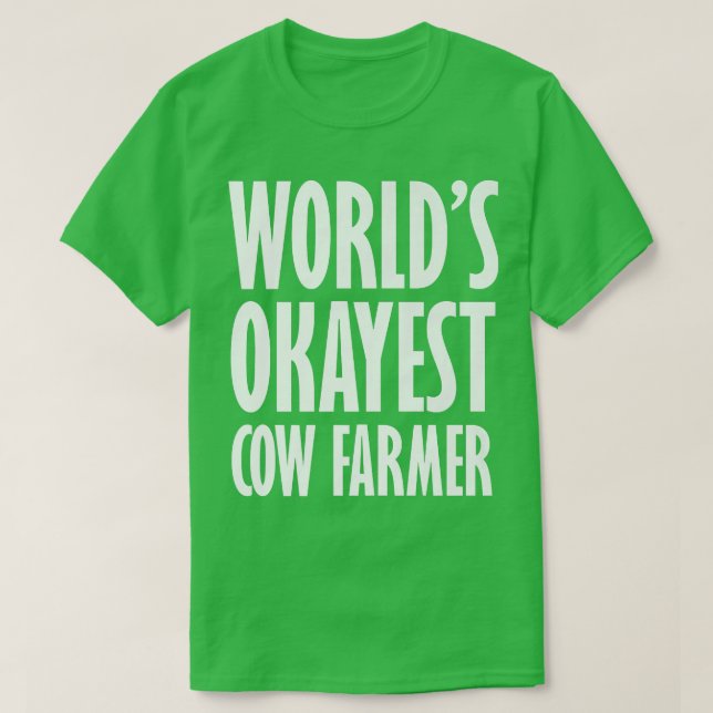 Camiseta O mais engraçado do mundo dos fazendeiros de vacas (Frente do Design)