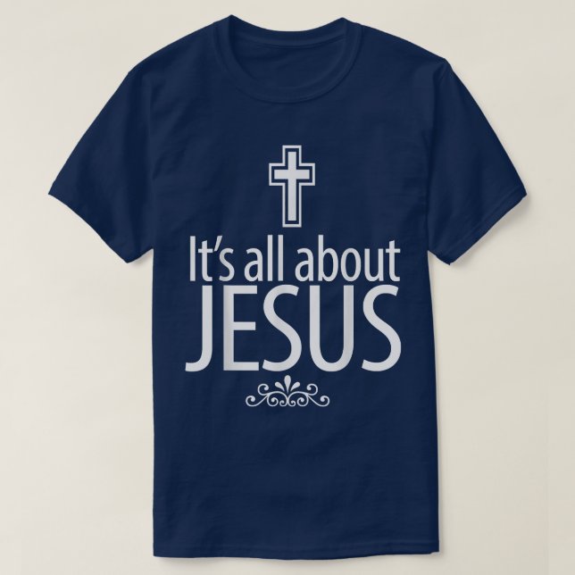Camiseta O mais forte é tudo sobre Jesus Cristo Cristão Pre (Frente do Design)