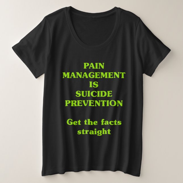 CAMISETA O MANEJO DA DOR É PREVENÇÃO DE SUICÍDIO (Frente do Design)
