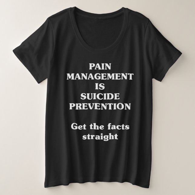 CAMISETA O MANEJO DA DOR É PREVENÇÃO DO SUICÍDIO (Frente do Design)