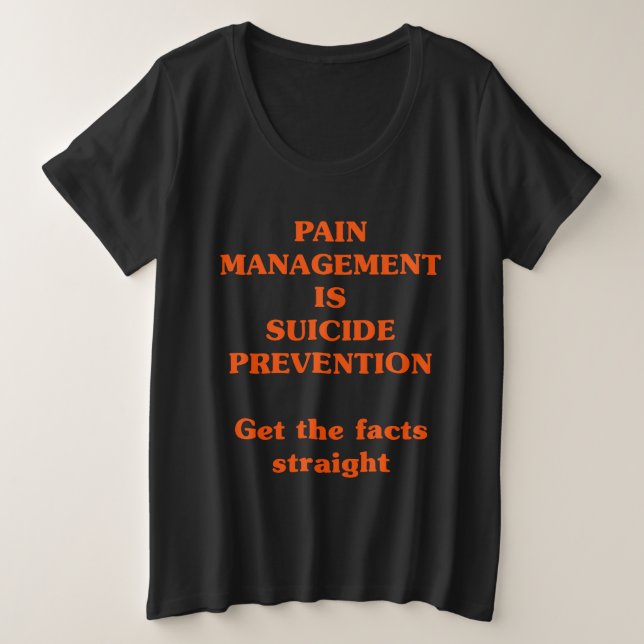 CAMISETA O MANEJO DA DOR É PREVENÇÃO DO SUICÍDIO  (Frente do Design)