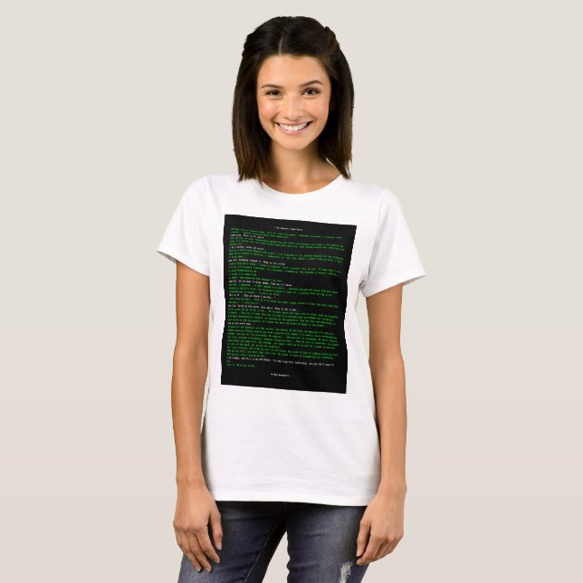 Camiseta O Manifesto do Hacker (Frente Completa)