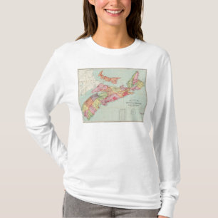 Camiseta O mapa de Mackinlay da província de Nova Escócia