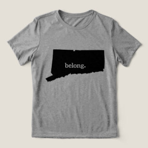 Camiseta O Mapa do Estado do Connecticut Pertence