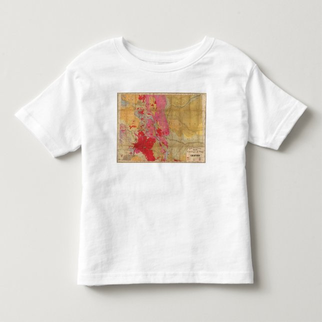 Camiseta O mapa geological novo de McNally da margem (Frente)