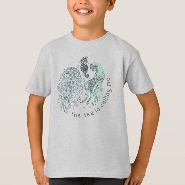 Camiseta O mar está me chamando (Frente)