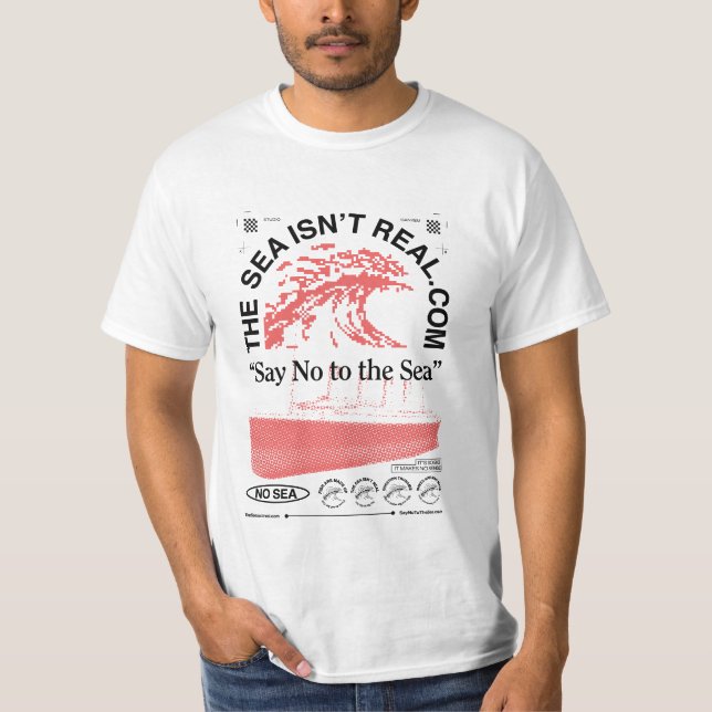 Camiseta O mar não é real (Frente)