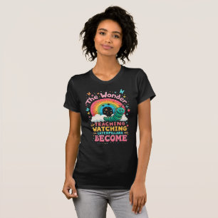 Camiseta O Maravilhoso do Ensino é Observar Lagartas