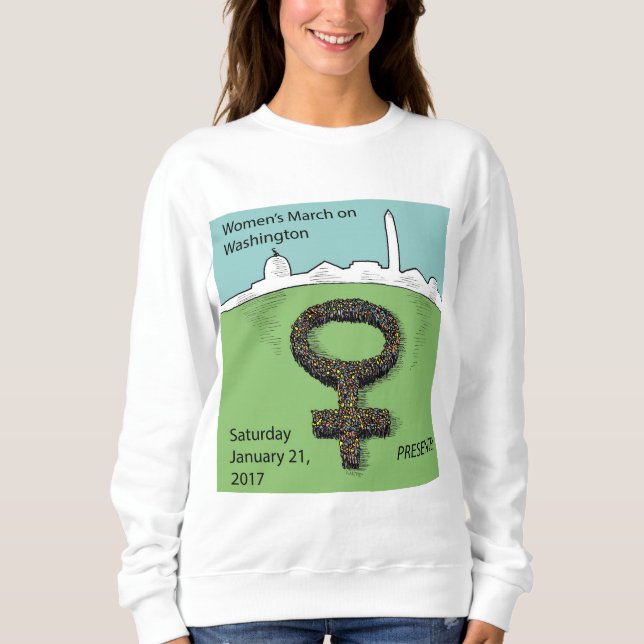 Camiseta O março das mulheres no Washington DC (Frente)