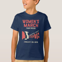 O março San Diego março oficial das mulheres caçoa