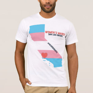 Camiseta O março SLO das mulheres - bandeira do orgulho do