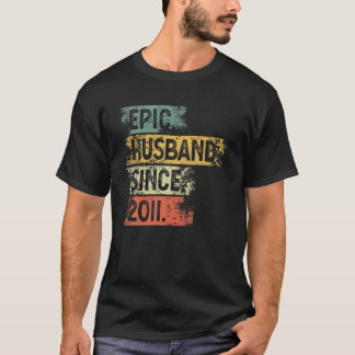Camiseta O Marido Epic De Mens Desde 2011. 10ª Anniver De C