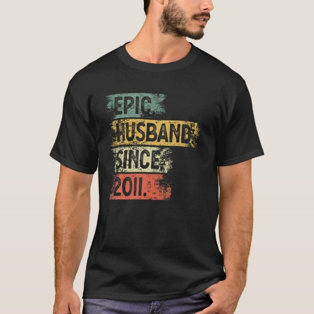 Camiseta O Marido Epic De Mens Desde 2011. 10ª Anniver De C (Frente)