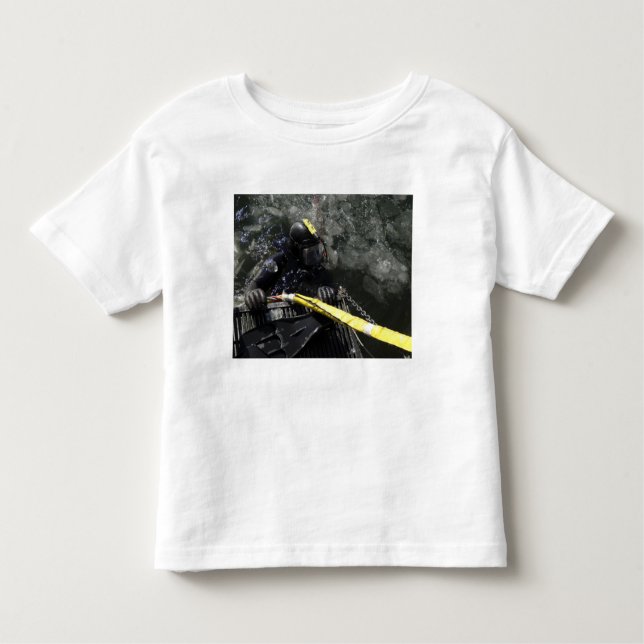 Camiseta O Marinho norte-americano Diver se prepara para in (Frente)