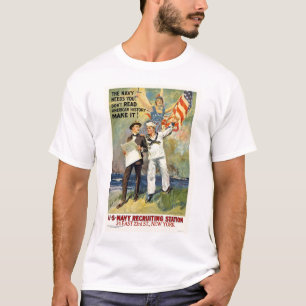 Camiseta O marinho precisa-o! Não leia a história - faça-a!