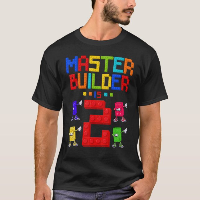 Camiseta O Master Builder tem 2 anos de segundo aniversário (Frente)