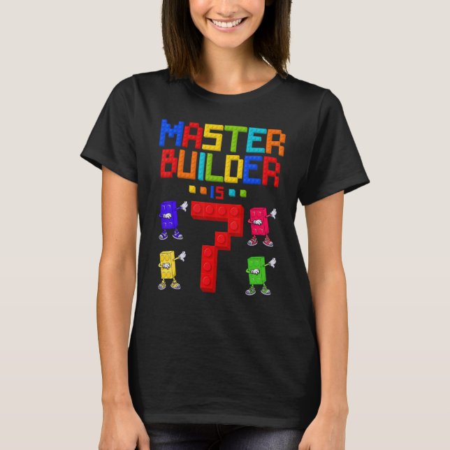 Camiseta O Master Builder tem 7 anos de 7 de prédio (Frente)