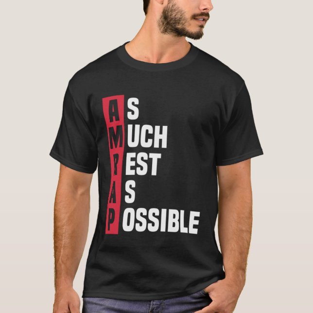 Camiseta O máximo possível de descanso AMRAP Trendy 1 (Frente)