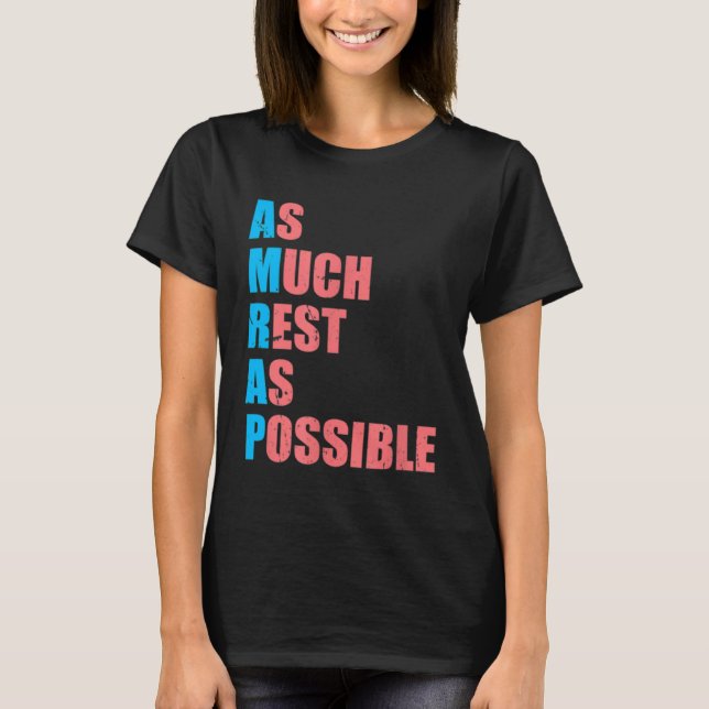 Camiseta O máximo possível de repouso na tendência AMRAP (Frente)