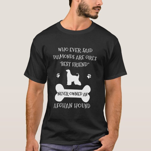 Camiseta O melhor amigo do cão de caça afegão (Frente)