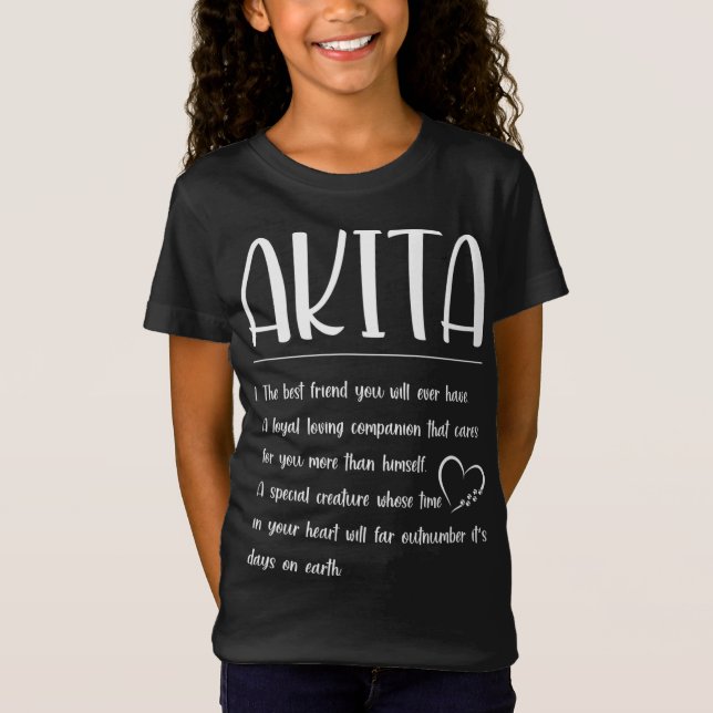 Camiseta O Melhor Amigo Que Você Irá - Definição Akita (Frente)