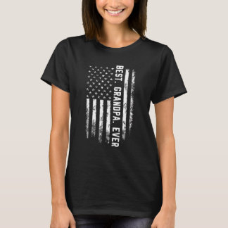 Camiseta O Melhor Avô Da América Bandeira Para Homens