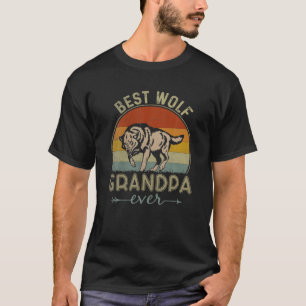 Camiseta O melhor avô do lobo jamais retro do lobo