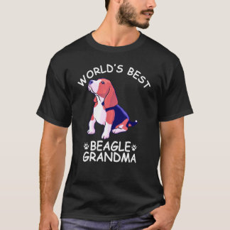 Camiseta O melhor beagle vovó, vovô, cãozinho, cãozinho