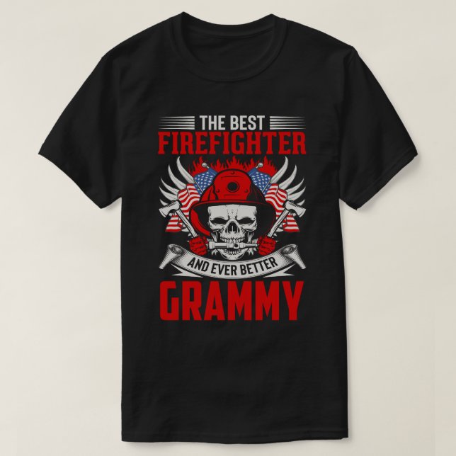 Camiseta O Melhor Bombeiro E Ainda Maior GRAMMY (Frente do Design)