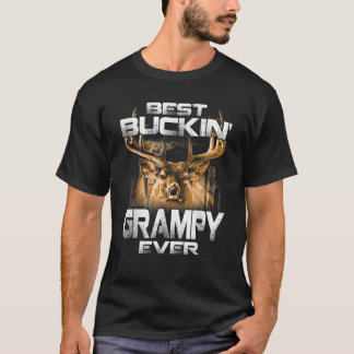Camiseta O Melhor Buckin Grampy Alguma Vez Tee Deer Hunting