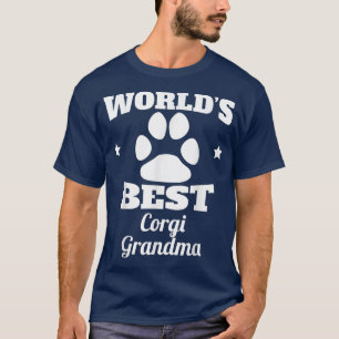 Camiseta O melhor cachorro da avó Corgi do mundo