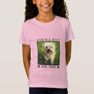 Camiseta O melhor cachorro do mundo, mamãe Paw, imprime fot