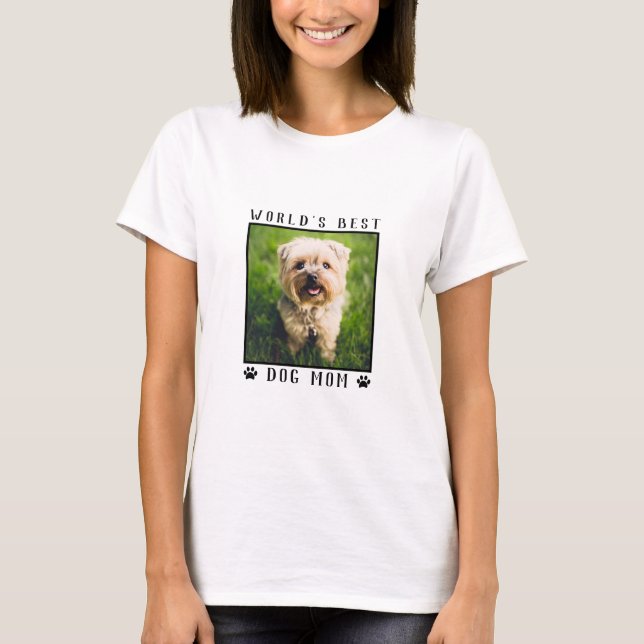 Camiseta O melhor cachorro do mundo, mamãe Paw, imprime uma (Frente)