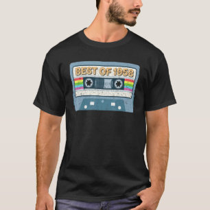 Camiseta O melhor de 1958 Vintage Cassette Tape 64º Nascime
