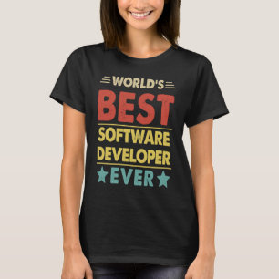 Camiseta O melhor desenvolvedor de software do mundo em 1 d