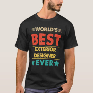 Camiseta O melhor designer externo do mundo retrô