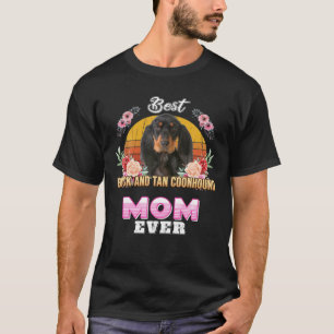 Camiseta O Melhor Dia de as mães De Coonhound Negro E Tan