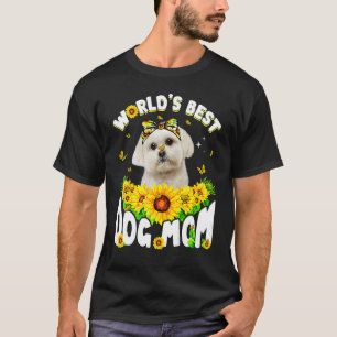 Camiseta O melhor Dia de as mães de mães de cão maltês do m