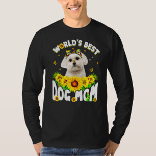 Camiseta O melhor Dia de as mães de mães de cão maltês do m