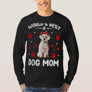 Camiseta O melhor Dia de as mães de mães de cão maltês do m