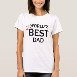 Camiseta O melhor Dia de os pais do segundo do mundo — engr