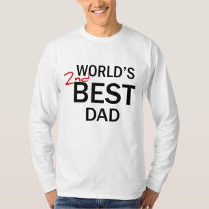 Camiseta O melhor Dia de os pais do segundo do mundo — engr