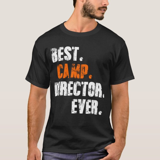 Camiseta O melhor diretor Nunca - Vinyage do acampamento (Frente)