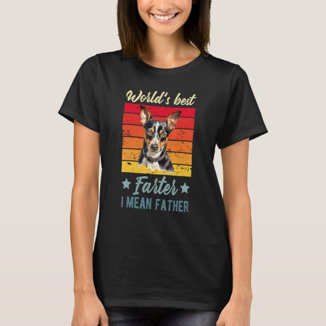 Camiseta O melhor do mundo, quero dizer o padre Rat Terrier (Frente)