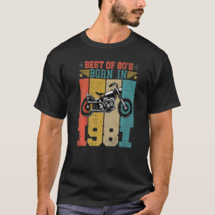 Camiseta O Melhor Do Nascer Em 1981 Vintage Motorcycle B